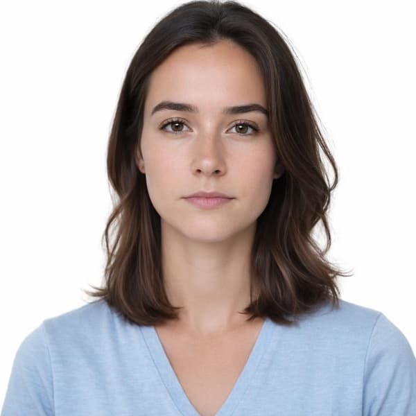 After - professional passport photo